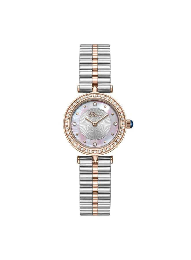 بوليس Agra White Dial Stainless Steel Bracelet Analog Watch for Women, 24mm